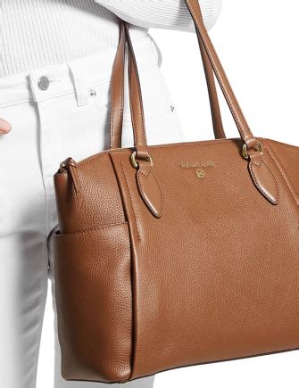 michael michael kors sienna medium leather top-zip tote|Michael Kors Signature Sienna Medium Top.